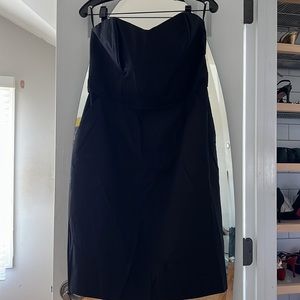 Little black strapless dress with boning and stretch for a fantastic fit